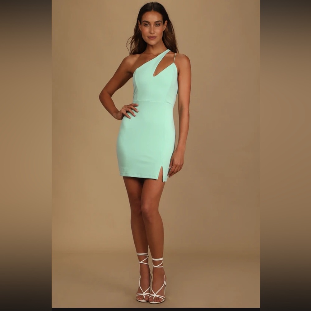 NWT Sexy Mint Asymmetrical Bodycon Dress